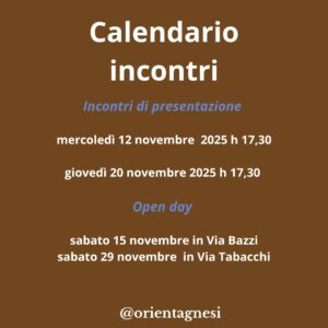 Immagine con indicate le date degli appuntamenti